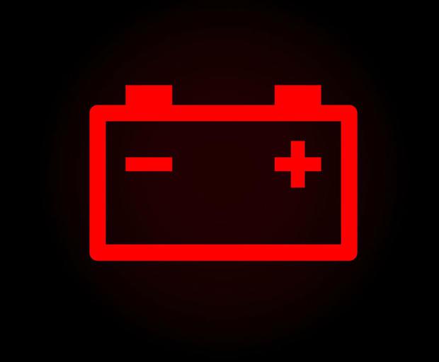 car battery indicator light